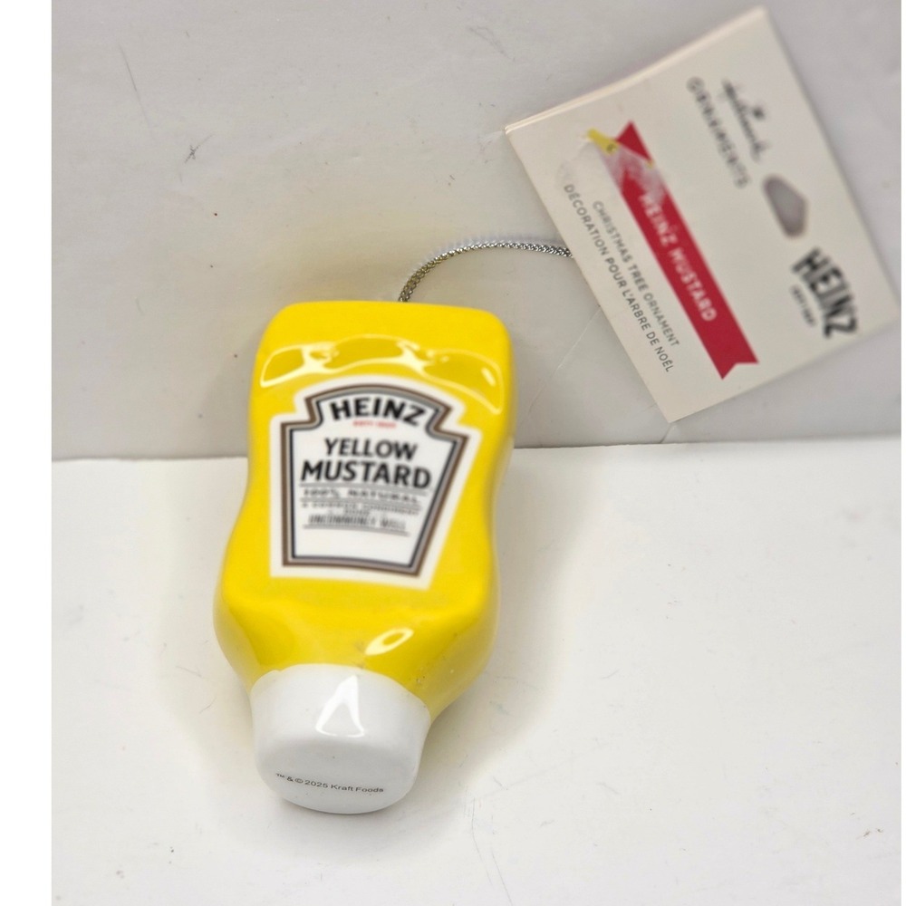 Hallmark Heinz Yellow Mustard Bottle Christmas Tree Ornament New with Tag